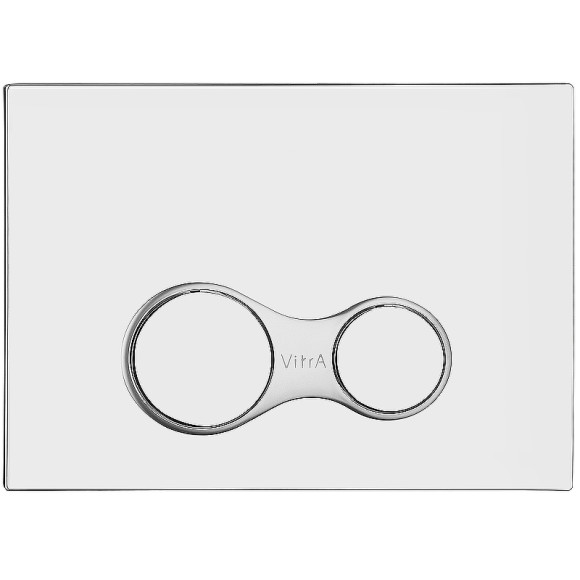 Комплект унитаза с инсталляцией Vitra S 40 9860B003-7200 с сиденьем Микролифт и клавишей смыва Хром глянцевый