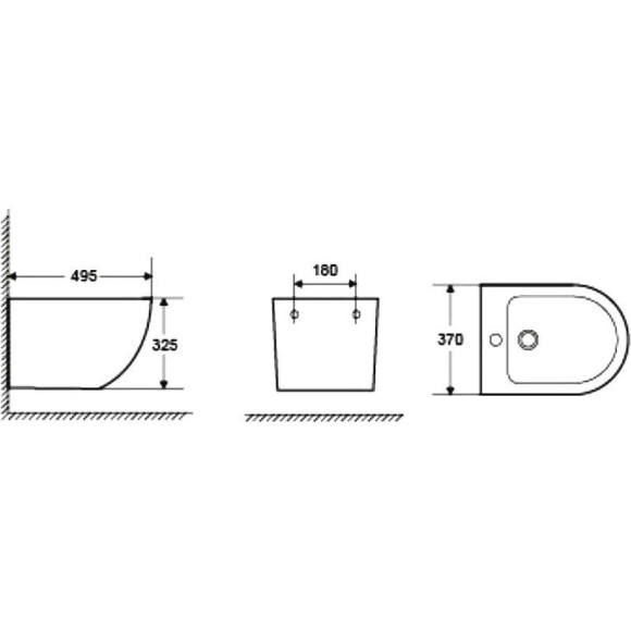 Биде WeltWasser Merzbach 005 GL-WT 10000003713 подвесное Белый глянец Биде WeltWasser Merzbach 005 GL-WT 10000003713 подвесное Белый глянец