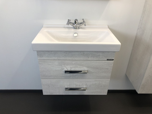 Тумба с раковиной Comforty Никосия 60 00004138879 подвесная Дуб белый Тумба с раковиной Comforty Никосия 60 00004138879 подвесная Дуб белый