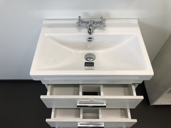 Тумба с раковиной Comforty Никосия 60 00004138879 подвесная Дуб белый Тумба с раковиной Comforty Никосия 60 00004138879 подвесная Дуб белый