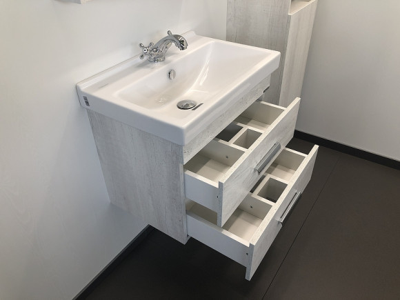 Тумба с раковиной Comforty Никосия 60 00004138879 подвесная Дуб белый Тумба с раковиной Comforty Никосия 60 00004138879 подвесная Дуб белый