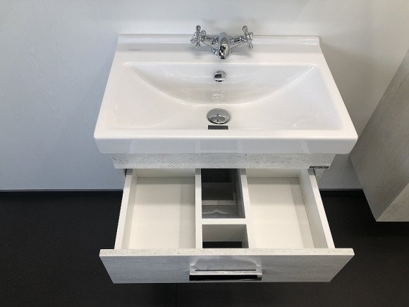 Тумба с раковиной Comforty Никосия 60 00004138879 подвесная Дуб белый Тумба с раковиной Comforty Никосия 60 00004138879 подвесная Дуб белый