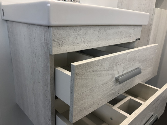 Тумба с раковиной Comforty Никосия 60 00004138879 подвесная Дуб белый Тумба с раковиной Comforty Никосия 60 00004138879 подвесная Дуб белый