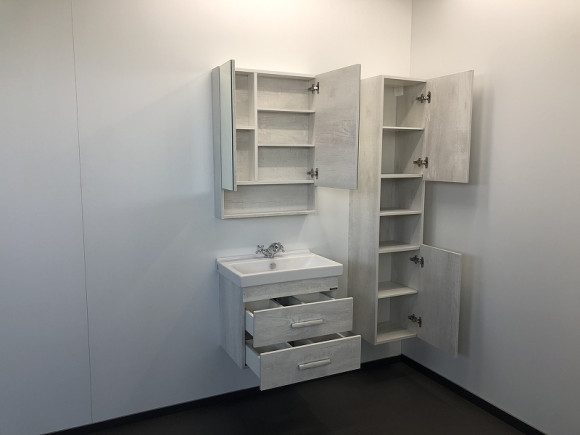 Тумба с раковиной Comforty Никосия 60 00004138879 подвесная Дуб белый Тумба с раковиной Comforty Никосия 60 00004138879 подвесная Дуб белый