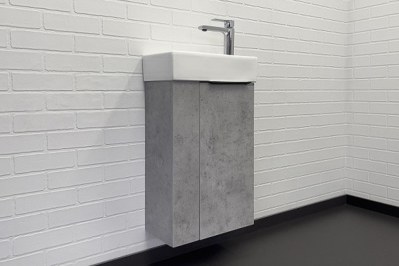 Тумба с раковиной Comforty Асти 40 00-00013669 подвесная Бетон светлый Тумба с раковиной Comforty Асти 40 00-00013669 подвесная Бетон светлый
