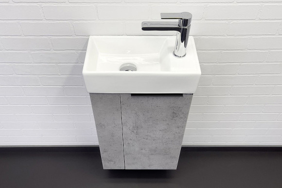 Тумба с раковиной Comforty Асти 40 00-00013669 подвесная Бетон светлый Тумба с раковиной Comforty Асти 40 00-00013669 подвесная Бетон светлый