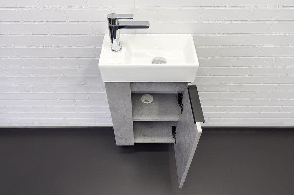 Тумба с раковиной Comforty Асти 40 00-00013669 подвесная Бетон светлый Тумба с раковиной Comforty Асти 40 00-00013669 подвесная Бетон светлый