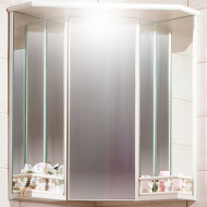 Зеркальный шкаф Бриклаер Кантри 50 4627125413711 с подсветкой Бежевый дуб прованс Зеркальный шкаф Бриклаер Кантри 50 4627125413711 с подсветкой Бежевый дуб прованс