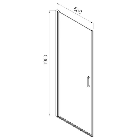 Душевая дверь Vincea Alpha 60 VDP-3AL600CLG профиль Брашированное золото стекло прозрачное