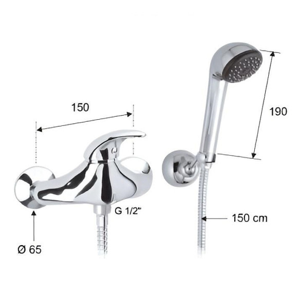 Смеситель для душа Remer Giga Four G39 Хром Смеситель для душа Remer Giga Four G39 Хром