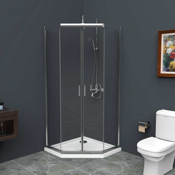 Душевой уголок BelBagno Uno 90х90 UNO-195-P-2-90-C-Cr профиль Хром стекло прозрачное Душевой уголок BelBagno Uno 90х90 UNO-195-P-2-90-C-Cr профиль Хром стекло прозрачное