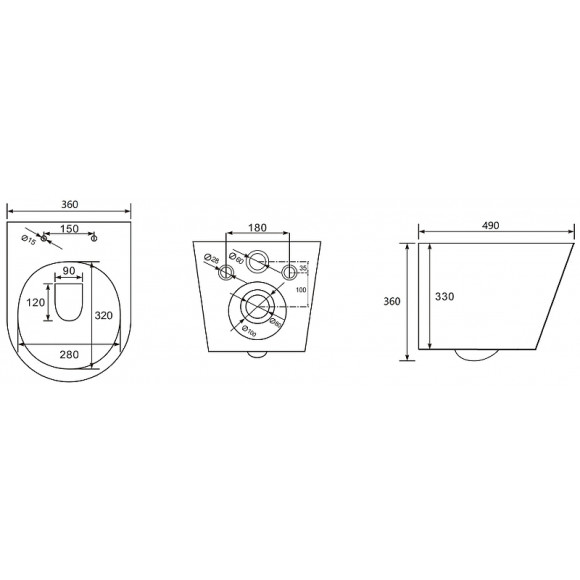 Унитаз Abber Bequem AC1102MW подвесной Белый матовый с сиденьем Микролифт