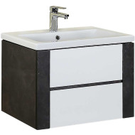 Тумба под раковину Onika Стоун 70.13 107045 подвесная Белая Темный бетон