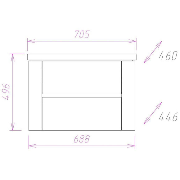 Тумба под раковину Onika Стоун 70.13 107045 подвесная Белая Темный бетон Тумба под раковину Onika Стоун 70.13 107045 подвесная Белая Темный бетон