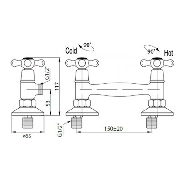 Смеситель для душа Cezares Retro RETRO-C-D-BLC Белый глянцевый