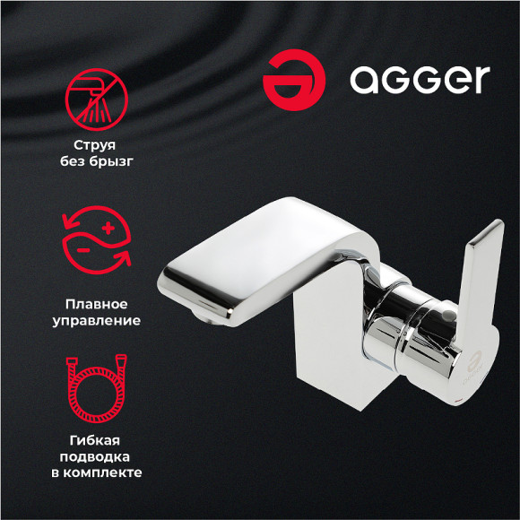 Смеситель для раковины Agger Strong A1402100 Хром Смеситель для раковины Agger Strong A1402100 Хром
