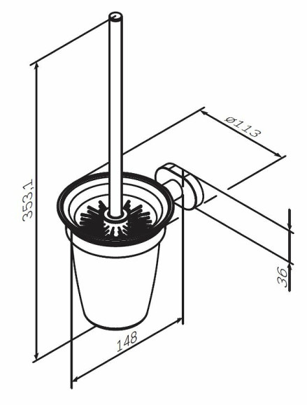 Ершик для унитаза AM.PM Sense A7433300 Хром Ершик для унитаза AM.PM Sense A7433300 Хром