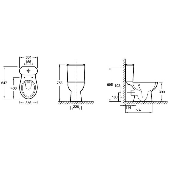 Унитаз компакт Jacob Delafon Louis E28062RU-00 с бачком и сиденьем Микролифт Унитаз компакт Jacob Delafon Louis E28062RU-00 с бачком и сиденьем Микролифт