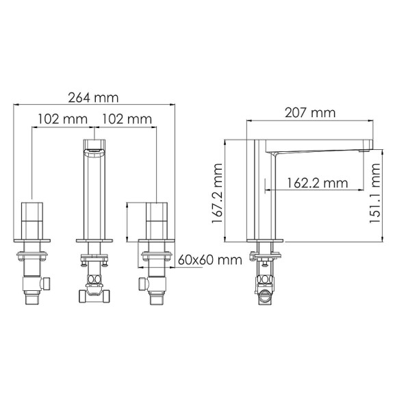 Смеситель для раковины WasserKRAFT Saale 9535 Белый матовый