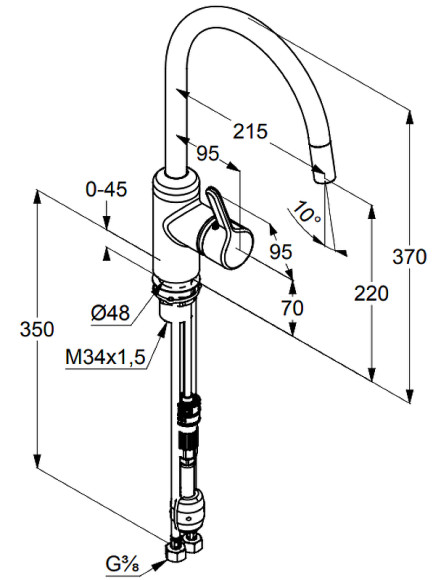 Смеситель для кухни Kludi Bingo Star 428510578 Хром
