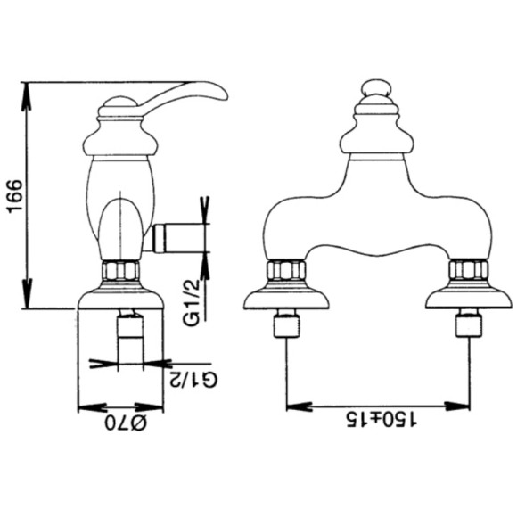 Смеситель для душа Jacob Delafon Fairfax E71095 Хром