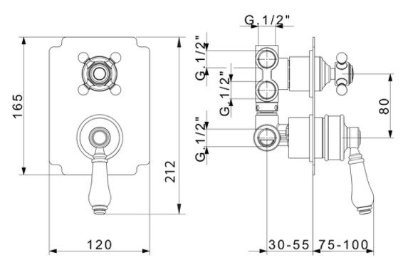 Смеситель для душа Migliore Ermitage 18633 Золото