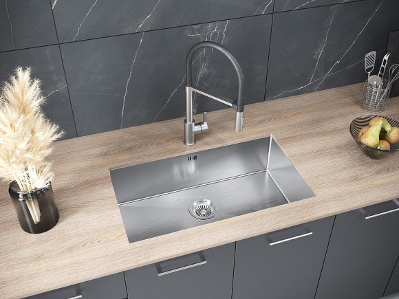 Кухонная мойка Paulmark Gerberg 74 Uni PM257444-BS Брашированная нержавеющая сталь Кухонная мойка Paulmark Gerberg 74 Uni PM257444-BS Брашированная нержавеющая сталь