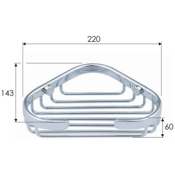 Полка корзина Remer RB272CR Хром Полка корзина Remer RB272CR Хром