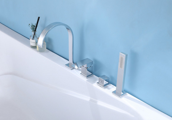 Смеситель на борт ванны Abber Wasserfall AF8613 Хром