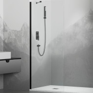 Душевая перегородка RGW Walk In WA-102B 60 351010206-14 профиль Черный стекло прозрачное