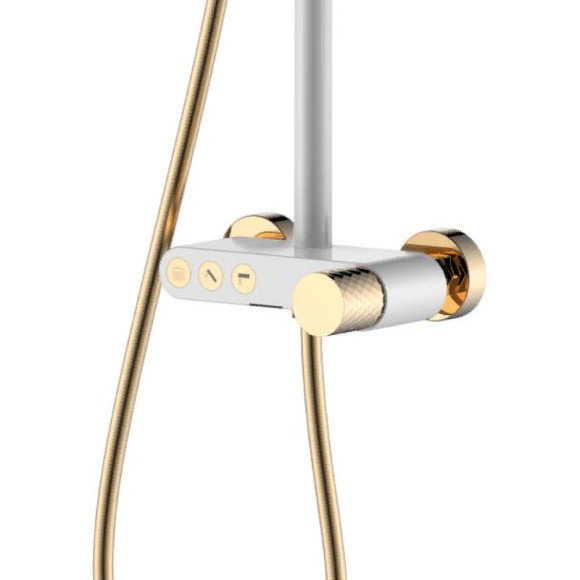 Душевая система Boheme Stick 128-WG Белая Золото Душевая система Boheme Stick 128-WG Белая Золото