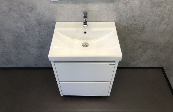 Тумба с раковиной Comforty Дублин 60 00004137134 Белый глянец Тумба с раковиной Comforty Дублин 60 00004137134 Белый глянец