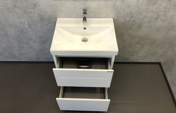 Тумба с раковиной Comforty Дублин 60 00004137134 Белый глянец Тумба с раковиной Comforty Дублин 60 00004137134 Белый глянец