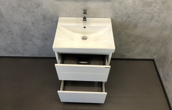 Тумба с раковиной Comforty Дублин 60 00004137134 Белый глянец Тумба с раковиной Comforty Дублин 60 00004137134 Белый глянец