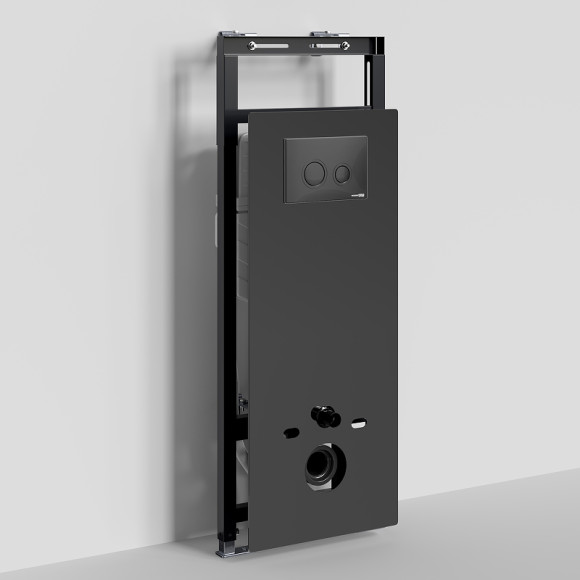 Инсталляция WasserKRAFT Salm 27TLT.010.ME.BL.MB01 для унитаза Черное стекло с Черной матовой клавишей смыва Инсталляция WasserKRAFT Salm 27TLT.010.ME.BL.MB01 для унитаза Черное стекло с Черной матовой клавишей смыва