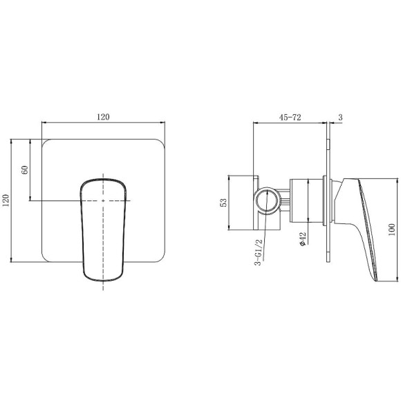 Смеситель для душа Aquatek Вега AQ1066CR Хром Смеситель для душа Aquatek Вега AQ1066CR Хром