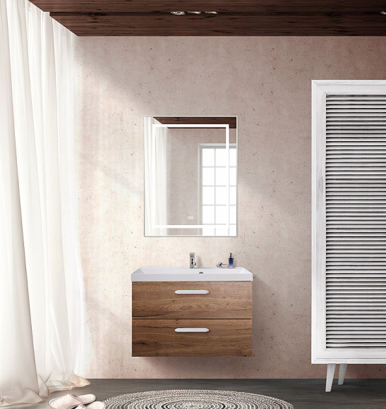 Тумба под раковину BelBagno Aurora 70 AURORA-700-2C-SO-RT подвесная Rovere Tabacco