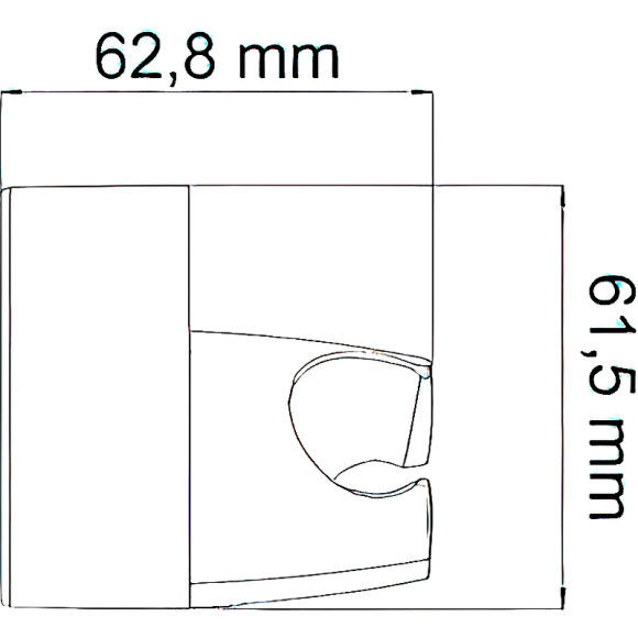 Держатель ручного душа WasserKRAFT A014 Хром Держатель ручного душа WasserKRAFT A014 Хром