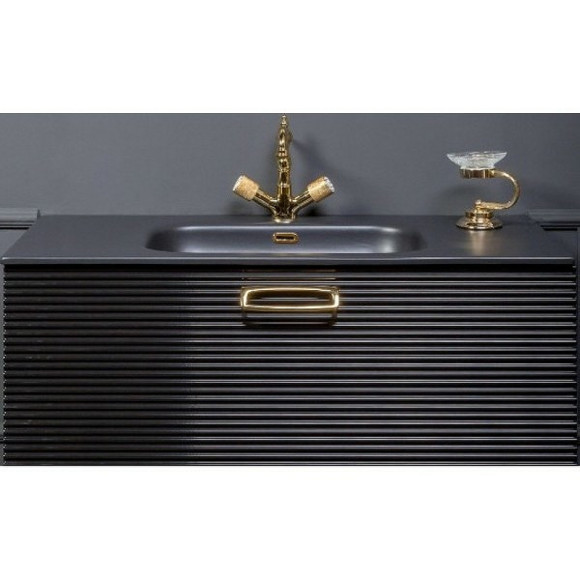 Тумба под раковину Boheme Armadi Art Vallessi Avangarde Linea 100 842-100-BG подвесная Черная Золото