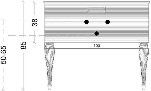 Тумба под раковину Boheme Armadi Art Vallessi Avangarde Linea 100 842-100-BG подвесная Черная Золото