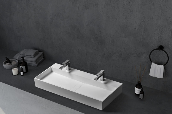 Раковина Abber Stein 120 AS2642 Белая матовая Раковина Abber Stein 120 AS2642 Белая матовая