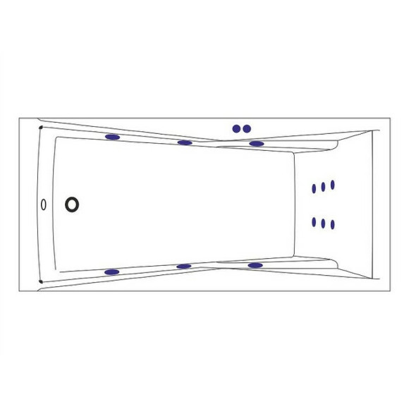Акриловая ванна Excellent Palace 170x75 WAEX.PAL17.LINE.GL с гидромассажем Акриловая ванна Excellent Palace 170x75 WAEX.PAL17.LINE.GL с гидромассажем