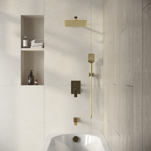 Душевая система Grossman Style 501.K35.05.320 Золото брашированное Душевая система Grossman Style 501.K35.05.320 Золото брашированное