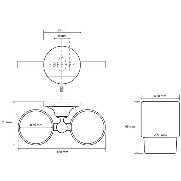 Стакан для зубных щеток Bemeta Retro chrom 144310022 Хром Стакан для зубных щеток Bemeta Retro chrom 144310022 Хром