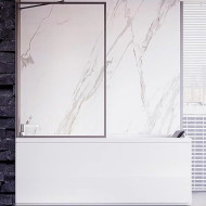 Шторка на ванну Veconi Palau 90 PL85GR-90-01-C7 профиль Брашированный графит стекло прозрачное Шторка на ванну Veconi Palau 90 PL85GR-90-01-C7 профиль Брашированный графит стекло прозрачное