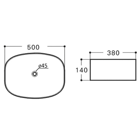 Раковина-чаша Orange 50 B08-500W Белая глянцевая Раковина-чаша Orange 50 B08-500W Белая глянцевая