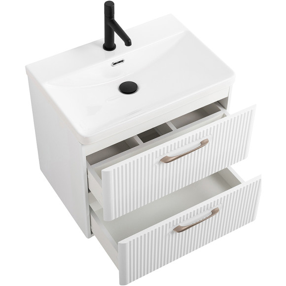 Тумба под раковину BelBagno Due 50 DUE-500-2C-SO-BL-P подвесная Bianco Lucido