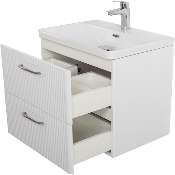 Тумба под раковину BelBagno Due 50 DUE-500-2C-SO-BL-P подвесная Bianco Lucido