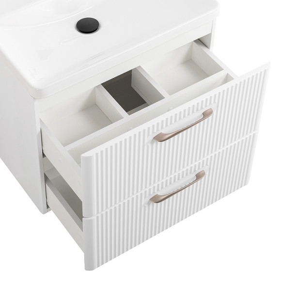 Тумба под раковину BelBagno Due 50 DUE-500-2C-SO-BL-P подвесная Bianco Lucido