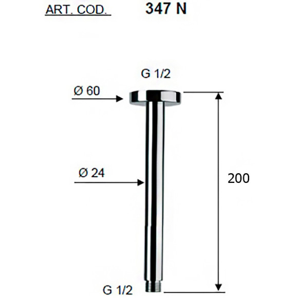 Кронштейн для верхнего душа Remer Minimal 347N20 Хром Кронштейн для верхнего душа Remer Minimal 347N20 Хром